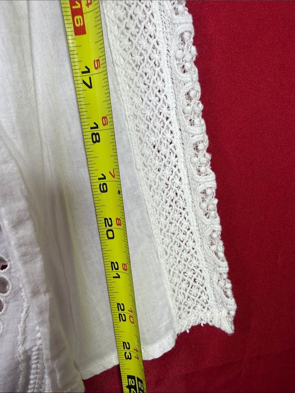 (A5)Michael Kors Long Sleeve Blouse with Lace Trim and Openwork Embroidery,Sz M - Picture 8 of 16